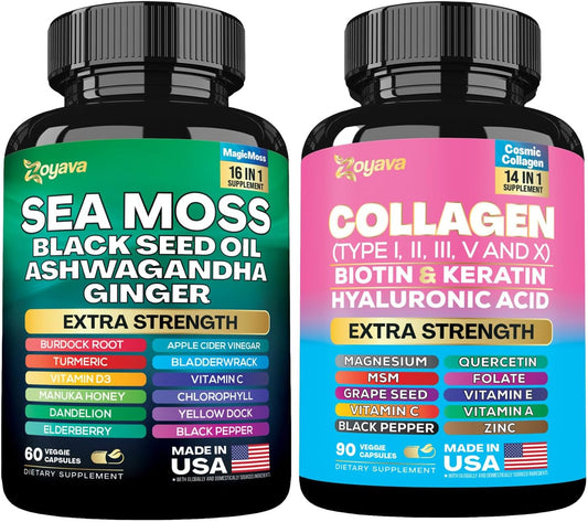 Sea Moss 16-In-1 and Collagen 14-In-1 Bundle