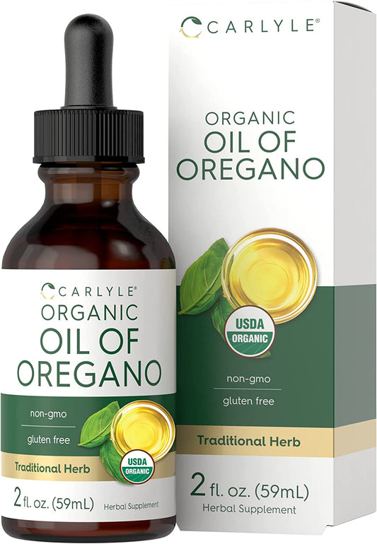 Organic Oil of Oregano | 2 Fl Oz Liquid | Vegan, USDA Certified | Non-Gmo, Gluten Free Drops