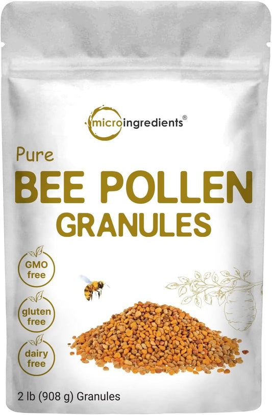 Pure Bee Pollen Granules, 2Lbs | Fresh Harvest, Natural Superfood, Raw Sweet Flavor | Rich in B Vitamins, Minerals, Protein, & Antioxidants | Keto, Non-Gmo