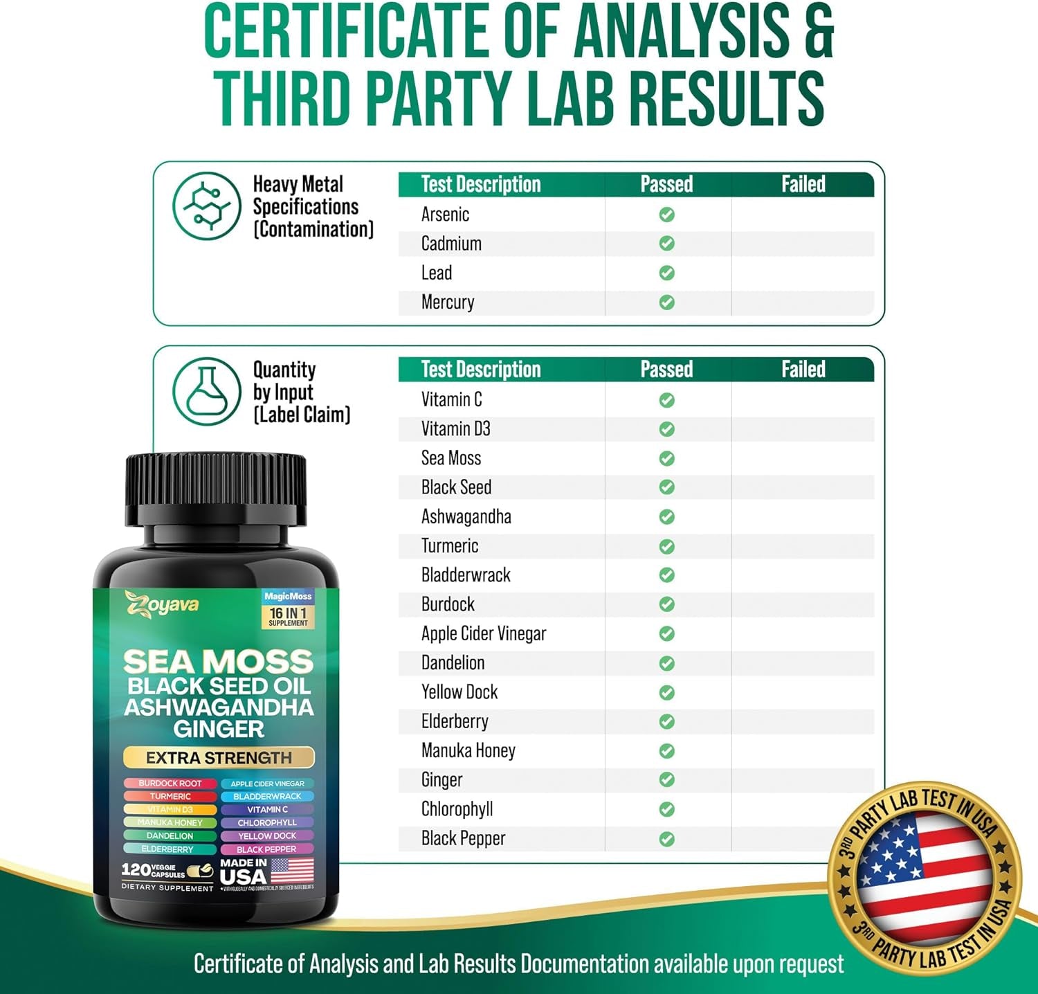 Sea Moss 16-In-1 and Lutein 6-In-1 Supplement Bundle