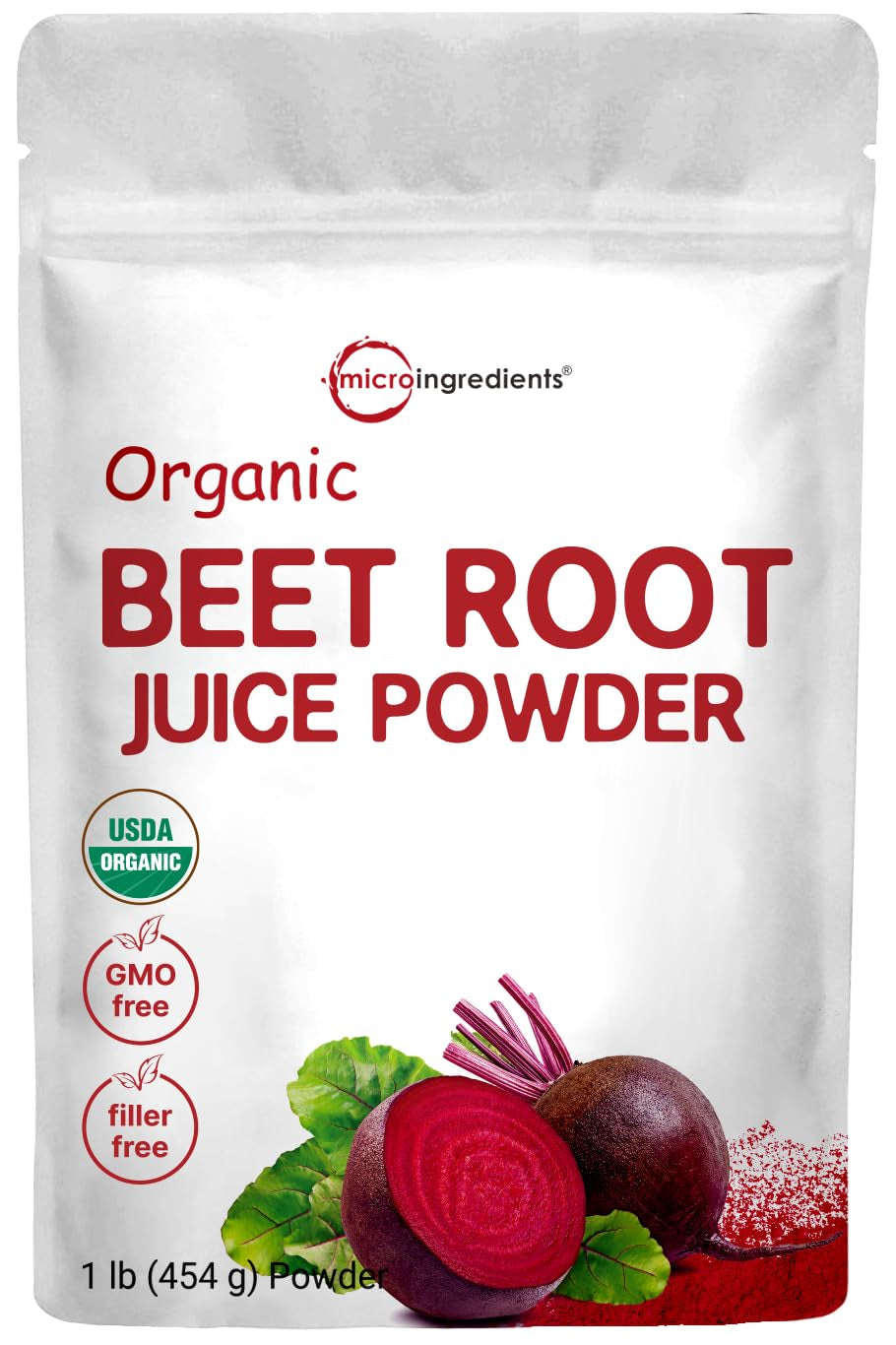 Organic Beet Root Powder, 4 Pounds | Cold Pressed, Water Soluble, High Concentrated Raw Beet Supplement | Superfood Drink Mix | Non-Gmo, Vegan Friendly, Plant Based